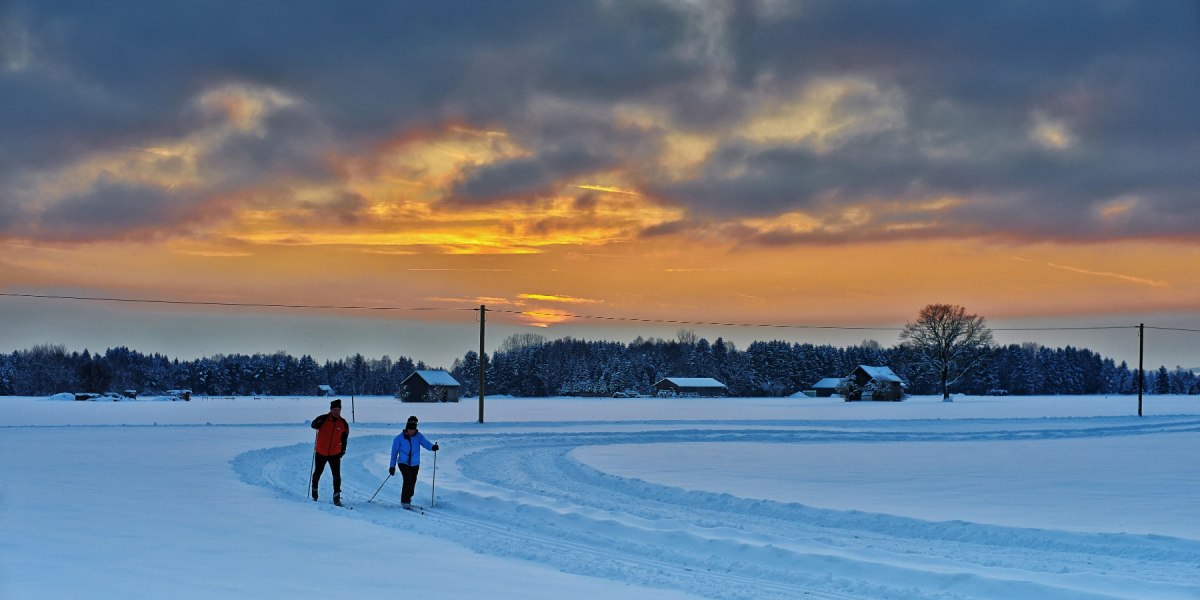 in der Loipe am Morgen, © Tölzer Land Tourismus in der Loipe am Morgen, © Tölzer Land Tourismus