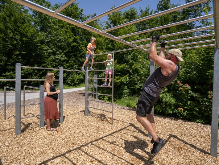 Jeder kann hier nach Lust und Laune Kondition, Muskelkraft und Gleichgewicht trainieren., © Bernd Ritschel Jeder kann hier nach Lust und Laune Kondition, Muskelkraft und Gleichgewicht trainieren., © Bernd Ritschel