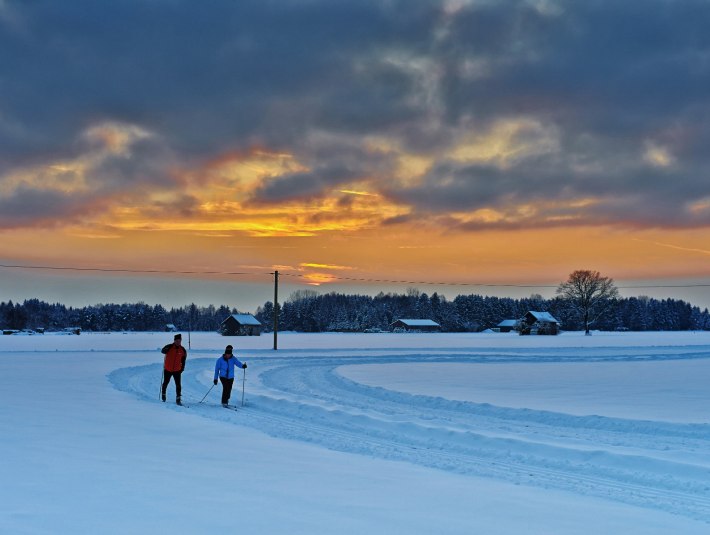 in der Loipe am Morgen, &copy; T&ouml;lzer Land Tourismus
