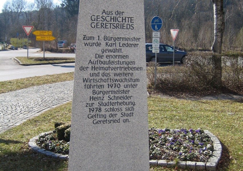 Stele Weg der Geschichte, &copy; T&ouml;lzer Land Tourismus